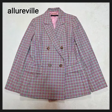 [컨디션 최상] allureville 리오펠 컬러 체크 더블 자켓 2