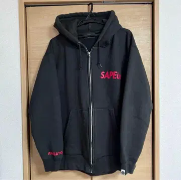 SAPEuR 블랙 지퍼 후드티 XL