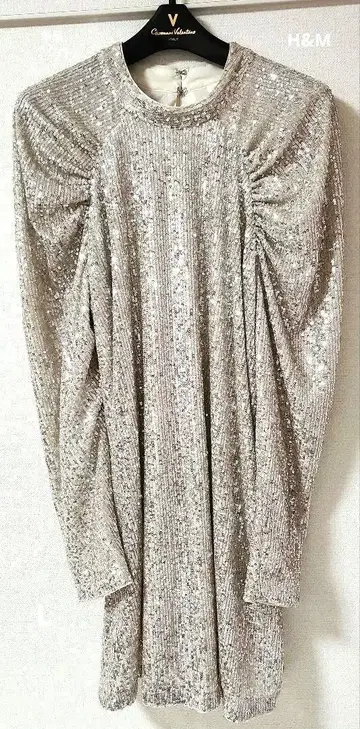 H&M 키라키라 실버 드레스