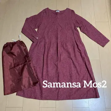 Samansa Mos2 빨간색 긴팔 원피스