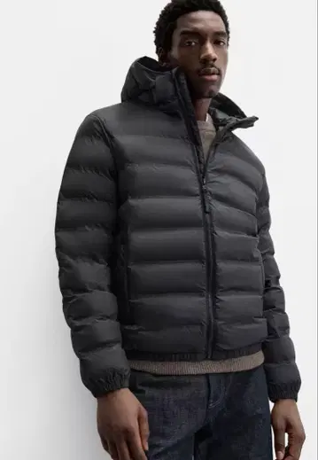 택 포함 새상품 ZARA 후드 부착 경량 퍼프 자켓 XL
