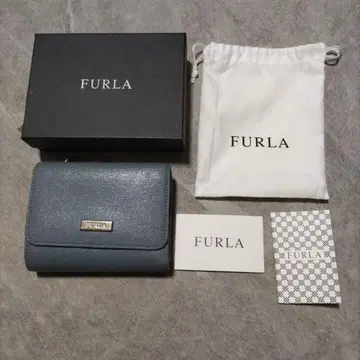 FURLA 3단 폴더형 지갑 블루