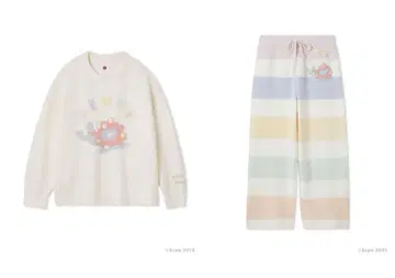 만박 한정판 젤라또피케 미야쿠미야쿠 룸웨어 상하의 세트
