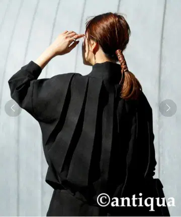 [ antiqua ] 안티카 여성용 백 턱 숏 자켓