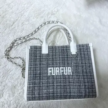 FURFUR 트위드 핸드백 숄더백 그레이 계열