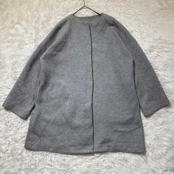 [무인양품] 쭈리 코트 그레이 오버 사이즈 가을/겨울 아우터 성숙한 코디