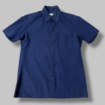 90s 드리스 반 노튼 셔츠 반팔 네이비 46 라이카