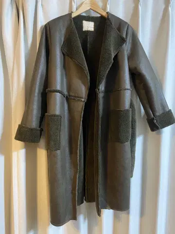 MELROSE CLAIRE 무스탕 롱 코트