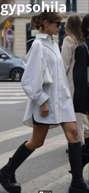 gypsohila 미사용 셔츠 원피스 Stripe Robe Shirt