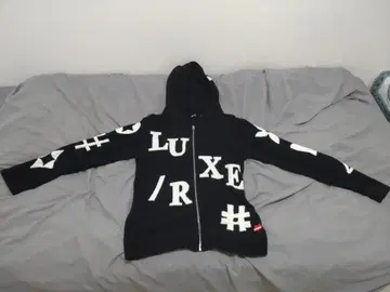 LUXE/R 블랙 후드티 M 사이즈