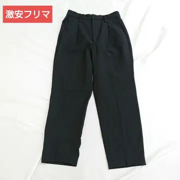 WYM LIDNM 블랙 슬랙스 허리밴딩