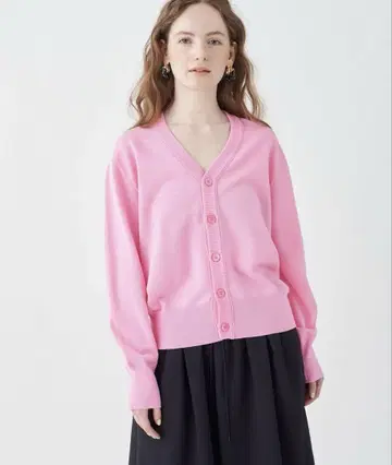 MACPHEE 드라이 코튼 V넥 가디건