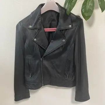 블랙 가죽 라이더 자켓 양가죽