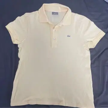 LACOSTE 피케 셔츠 사이즈 2 연한 노란색