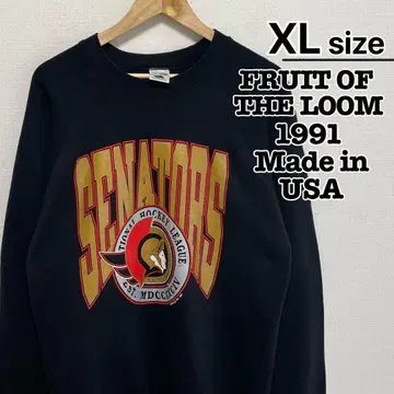 USA 프룻 오브 더 룸 맨투맨 XL 블랙 오타와 세네터스