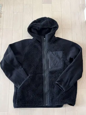 유니클로 White Mountaineering 플리스 풀 집업 후드티 L
