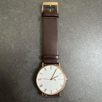 [배터리 없음] SKAGEN 가죽 손목시계