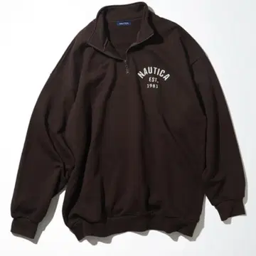 NAUTICA 프릭스스토어 하프 지퍼 스웨트 셔츠 그레이