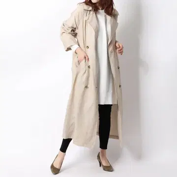 Mila Owen 롱 린넨 트렌치 CT