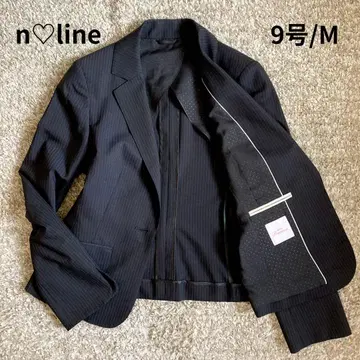 n line 아오야마 양복 워셔블 테일러드 자켓 블랙 9호 M 스트라이프