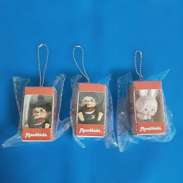 몬치치 앉은 패키지 피규어 키체인 3종