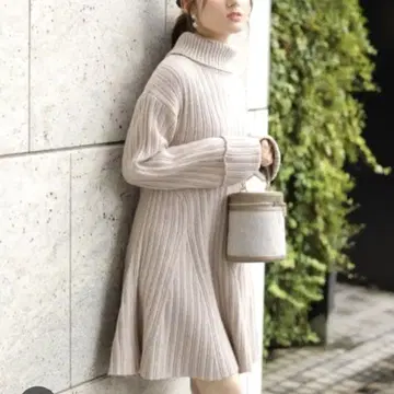 아푸와이저 리셰 리브 플레어 니트 미니 원피스 니트 원피스 M