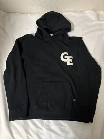 GOODENOGH GE 펠트 로고 후드티 블랙 L 사이즈