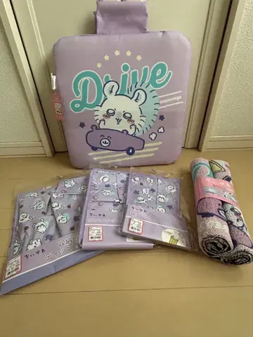 치이카와 자동차 용품 6종 세트 완판템 발 매트 하치와레 시트 쿠션