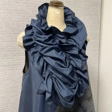 기모노 옷감 본고장 오시마 명주 풍성한 플레어 개더 스톨 105cm 길이