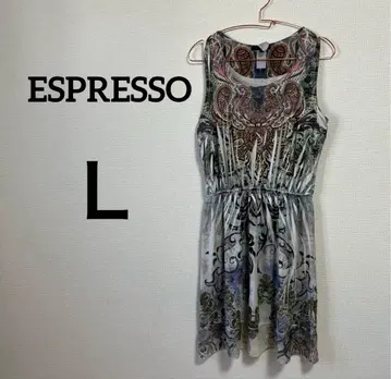 ESPRESSO [ L ] 슬리브리스 무릎 기장 원피스