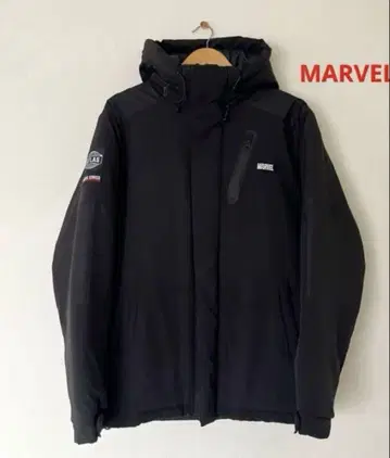 MARVEL 남성용 블루종 아우터 블랙 XL