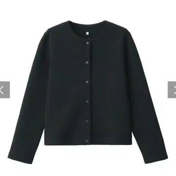 이중 편직 맨투맨 가디건