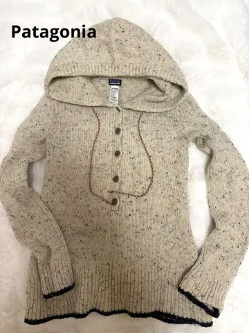 Patagonia 파타고니아 울 혼방 니트 후드티 M 후드 부착 레트로