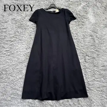 컨디션 최상 폭시 백 플리츠 드레스 원피스 A라인 반팔 미드나잇