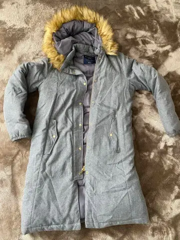 Honeysuckle Rose 모즈 코트 M 그레이 퍼 포함