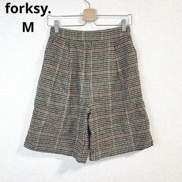[폴크시] 하프 팬츠 여성용 예쁜 걸리시 캐주얼 체크