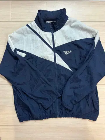 90s Reebok 나일론 자켓 네이비/화이트 L 사이즈