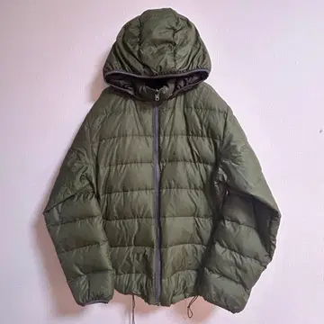 00s Eddie Bauer 구스다운 그린 녹색 리버서블