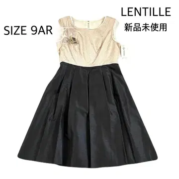 미사용 LENTILLE 랑띠유 원피스 슬리브리스 비쥬 M