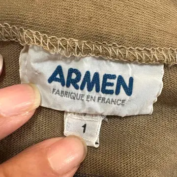 ARMEN 스트라이프 노카라 자켓 사이즈 1