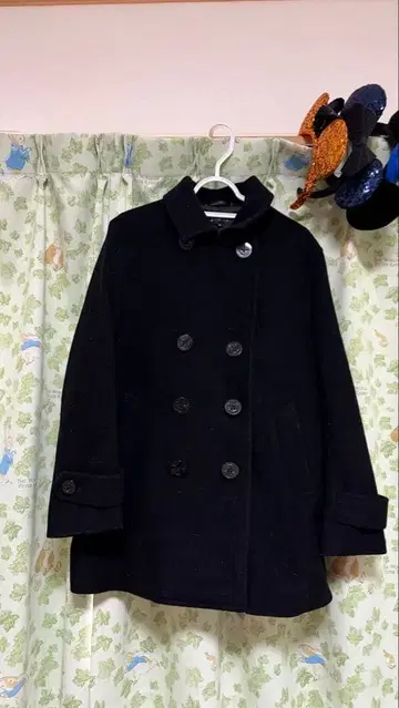 블랙 울 피코트