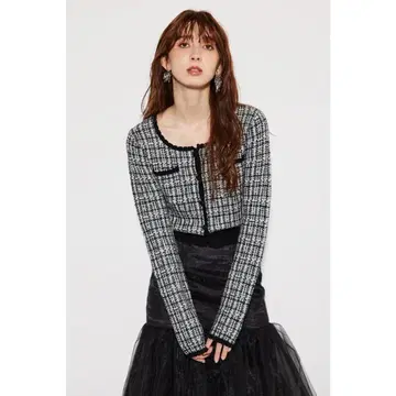 rienda 트위드 Knit CD TOP