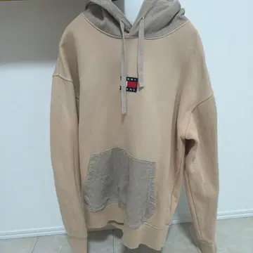 TOMMY JEANS 베이지 후드티 M 사이즈
