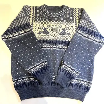 여성용 & 남성용 노르딕 무늬 니트 스웨터