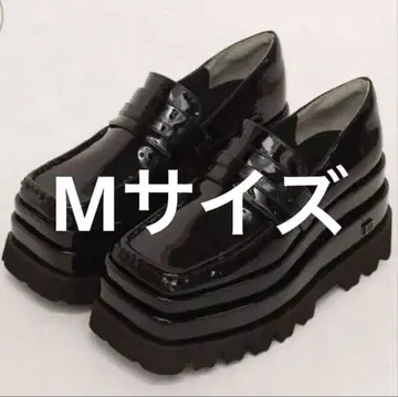 Darich 에나멜 플랫폼 로퍼 블랙 M