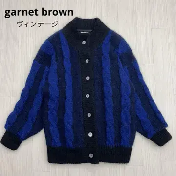 garnet brown 빈티지 스트라이프 니트 가디건