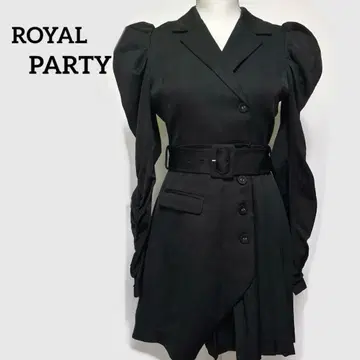 ROYAL PARTY 퍼프 슬리브 긴팔 자켓 플리츠 미니 원피스