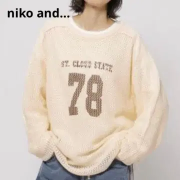 [ 새상품 ] niko and - 니코앤드 2WAY 넘버링 풀오버