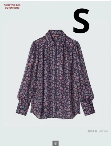 COMPTOIR DES COTONNIERS 유니클로 시어 프린트 셔츠