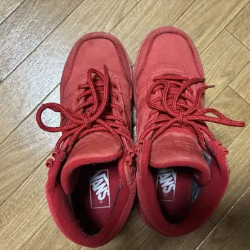 VANS 하이컷 스니커즈 레드